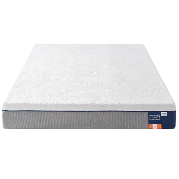 Matras - 140 x 200 x 20 cm - Gel Traagschuim - 7 Zones - Blauw