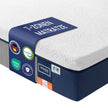 Matras - 90 x 200 cm - Gel-traagschuim - Middelhard - 20 cm dik - Blauw - 12,7 kg