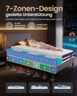 Pocketveringmatras - 7 Zones - Gel-Traagschuim - 140 x 200 cm - Blauw
