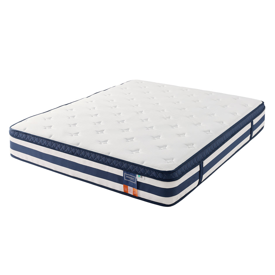 Pocketveringmatras - 7 Zones - Gel-Traagschuim - 160 x 200 cm - Blauw