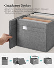 Opbergboxen set van 2 met handgrepen duifgrijs