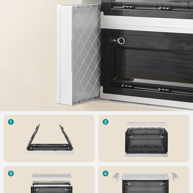 Opbergdoos Set van 3 Met Deksel Cloud White-Slate Grey