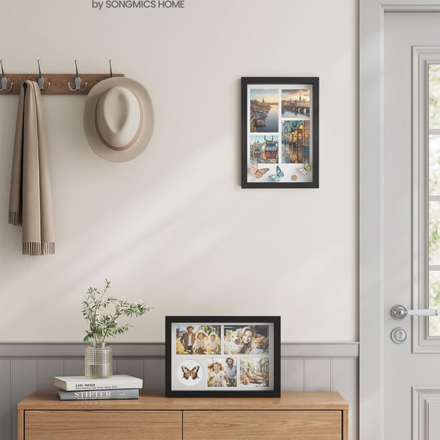 Fotolijst A4 met wandhaak – Essenzwart – Aszwart