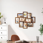 Fotolijst - Collage - Voor 10 foto's - Vintage bruin