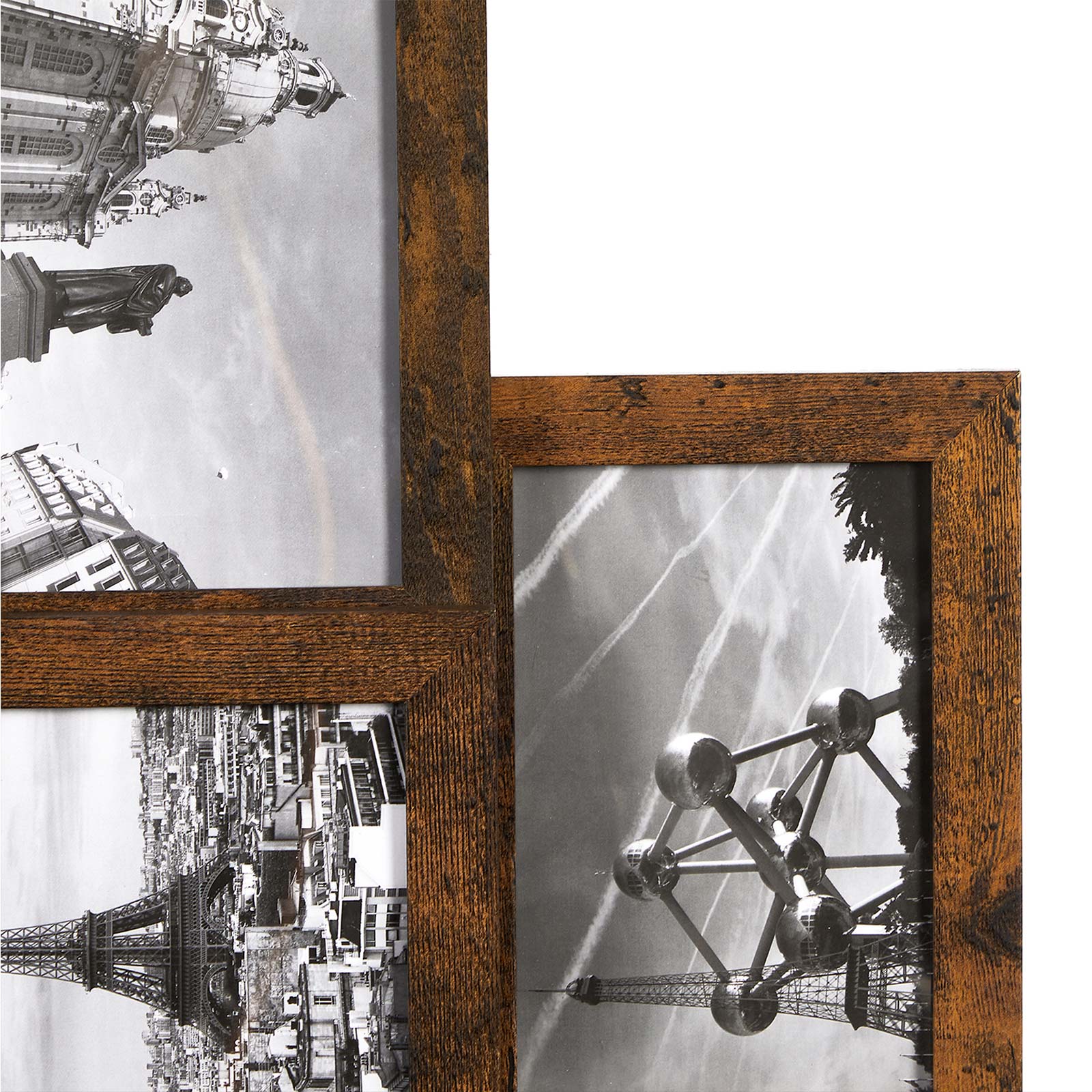 Fotolijst - Collage - Voor 10 foto's - Vintage bruin