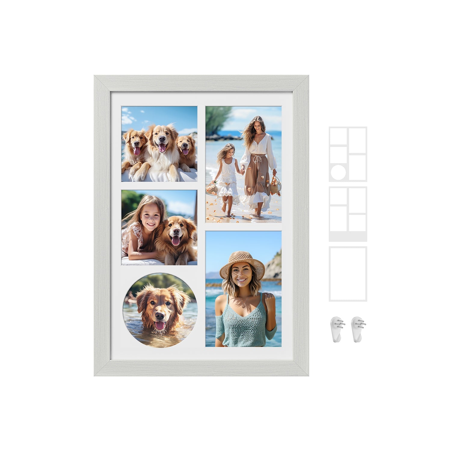 Fotolijst – A4 – voor meerdere foto’s – aszwart