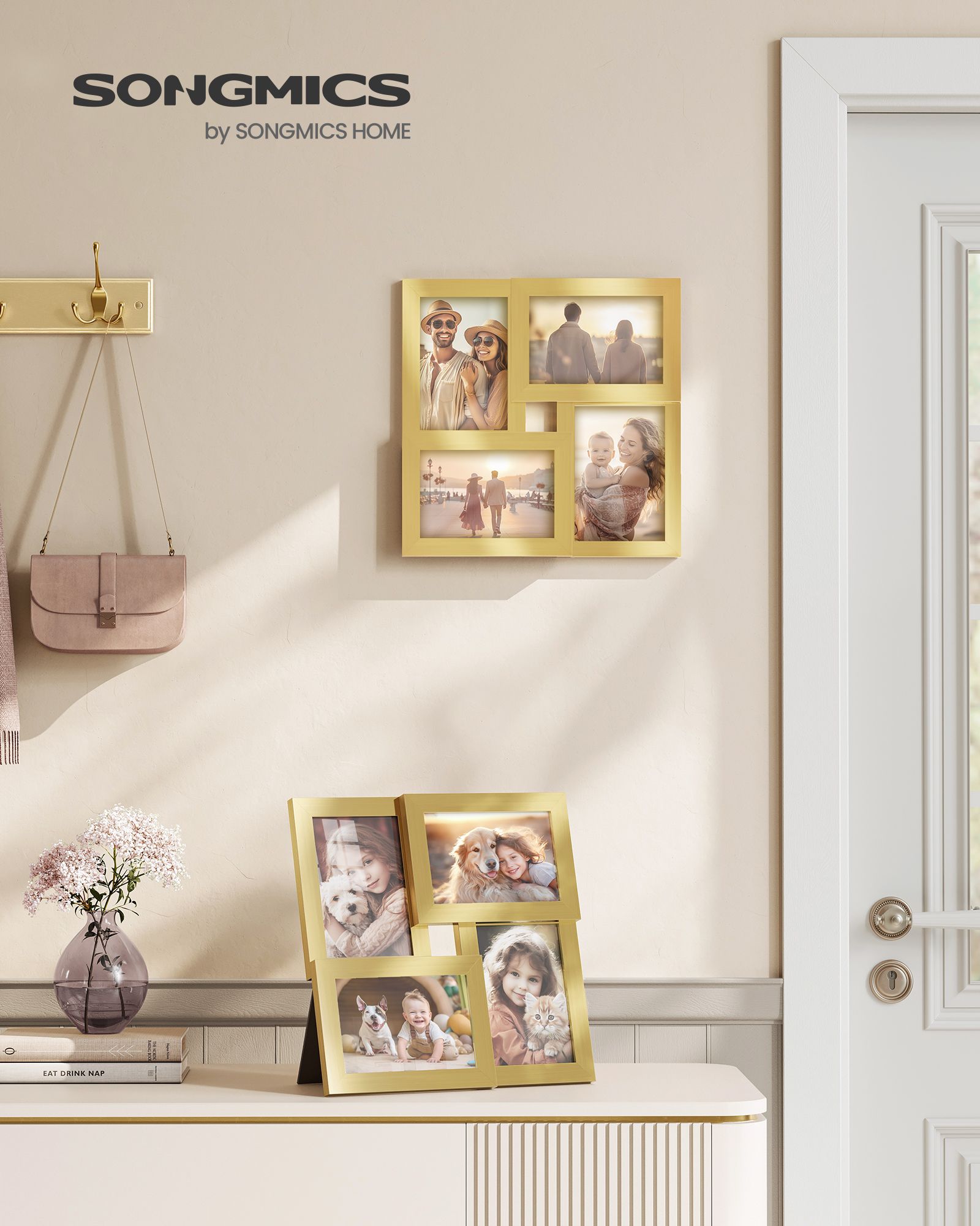 4 fotolijsten voor wanddecoratie – 10 × 15 cm foto's