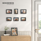 Set Van 7 Fotolijsten Met Non-Marking Muurhaken, Aszwart