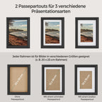 Set Van 7 Fotolijsten Met Non-Marking Muurhaken, Aszwart