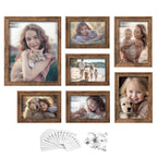 Set Van 7 Fotolijsten Met Non-Marking Muurhaken, Aszwart