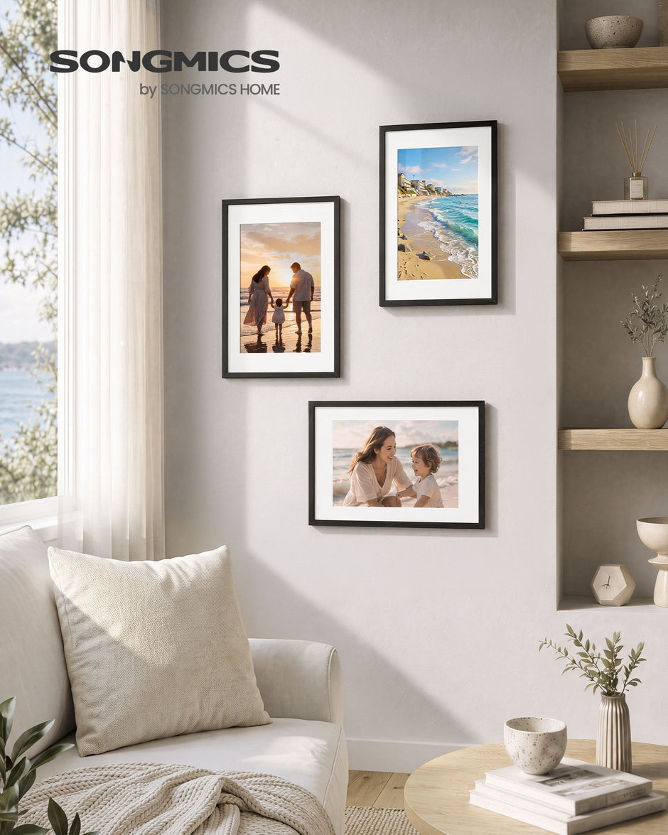 Fotolijst – 20 x 30 cm – Met Sporloze Wandhaken – Ophangen of Neerzetten – Zwart