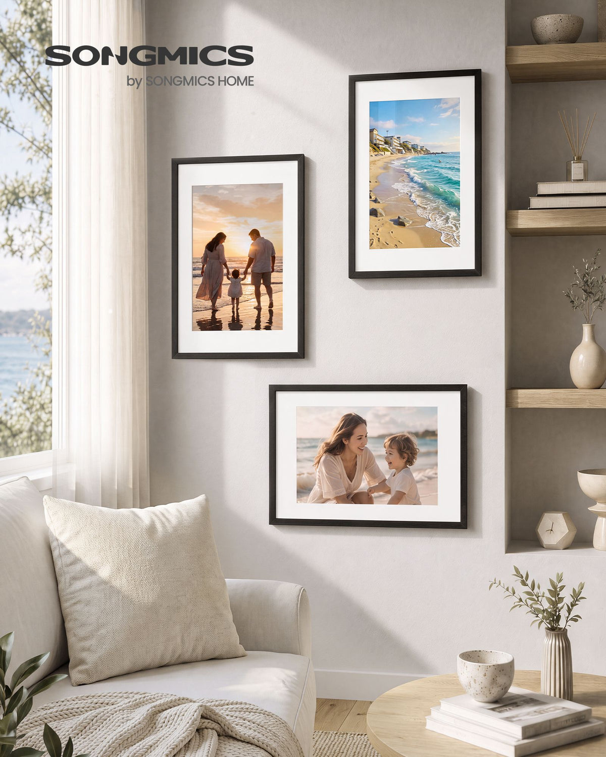 Fotolijst – 40 x 60 cm – Met Sporloze Wandhaken – Ophangen of Neerzetten – Zwart