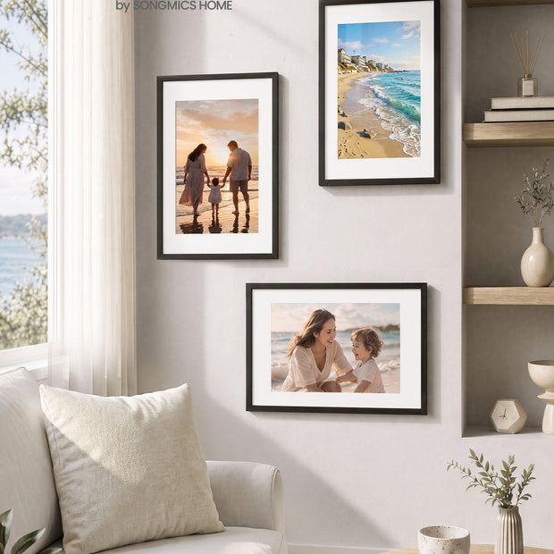 Fotolijst – 40 x 60 cm – Met Sporloze Wandhaken – Ophangen of Neerzetten – Zwart