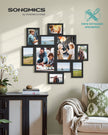 Fotolijstje - Set van 10 - Diverse maten - 20 x 25 cm, 13 x 18 cm, 10 x 15 cm - Zwart - PVC-kunststof - Totale gewicht 1,7 kg