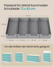 Lade-organizers – Set van 6 – Opvouwbaar – Zonder Vakjes – 40 x 17 – Duifgrijs