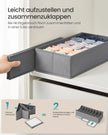 Lade-organizers – Set van 6 – Opvouwbaar – Met Vakjes – 40 x 17 – Duifgrijs