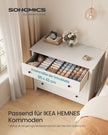 Lade-organizer - Opvouwbaar - Set van Meerdere Boxen - Duifgrijs - 19 x 41 x 10 cm