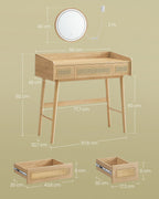 Kaptafel Met Spiegel En Laden In Boho-Stijl