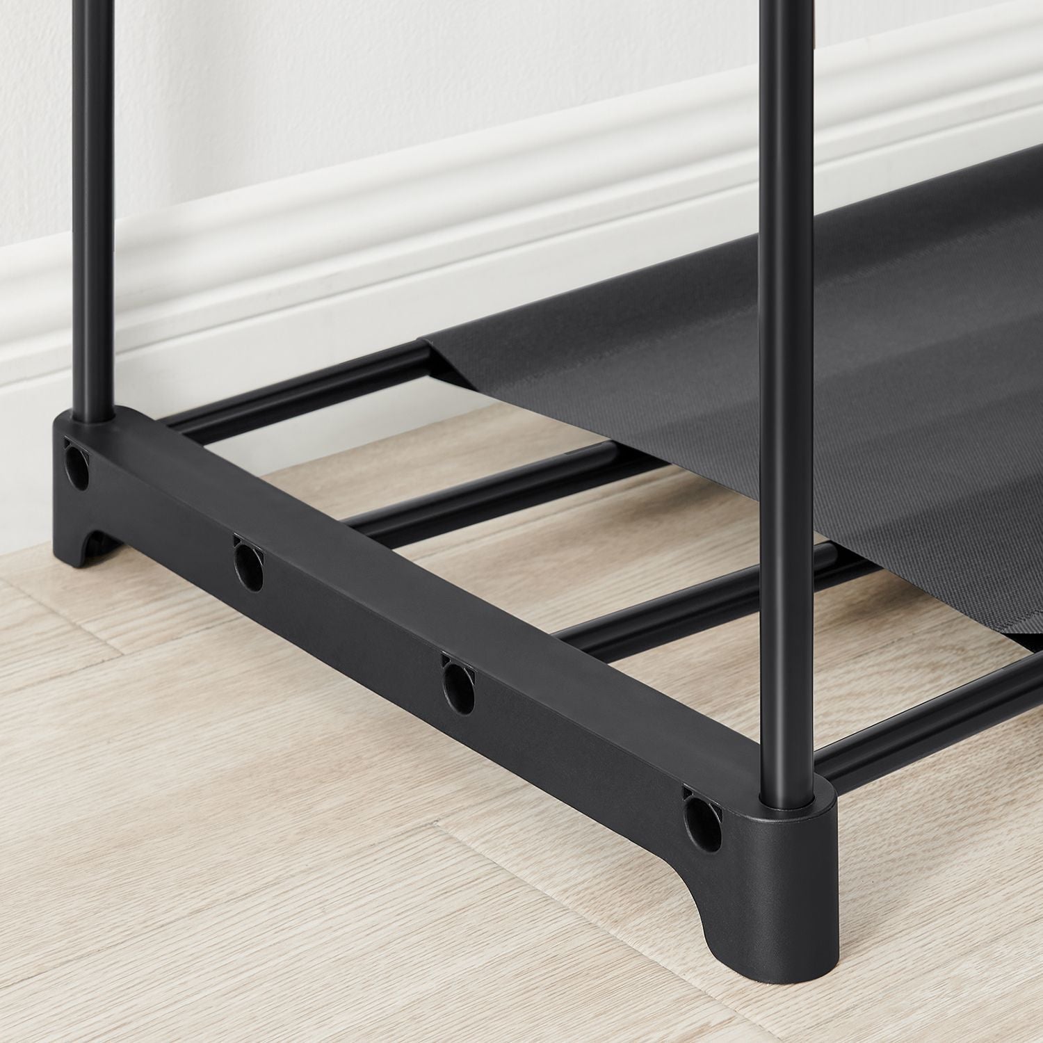 Kledingkast 112 x 43 x 165 cm – Open opbergruimte – Met legplanken – Tot 20 kg hangstang – Eenvoudige montage zonder gereedschap