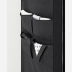 Linnenkast - Stoffen kleerkast - 45 x 170 x 167 cm - Met legplanken - Zwart