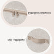 Opbergdozen - Set van 6 - Met Deksel - Linnenlook - Beige