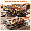 Raclette – för åtta personer elektrisk grill med vändbar non stick i 1400W – 2 1