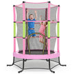 Kindertrampoline - 174 cm - Met Veiligheidsnet - Randbescherming - Roze