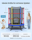 Kindertrampoline - 174 cm - Met Veiligheidsnet - Randbescherming - Meerkleurig