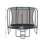 Trampoline - Ø 305 cm - Tuintrampoline met net en ladder - Donkergroen