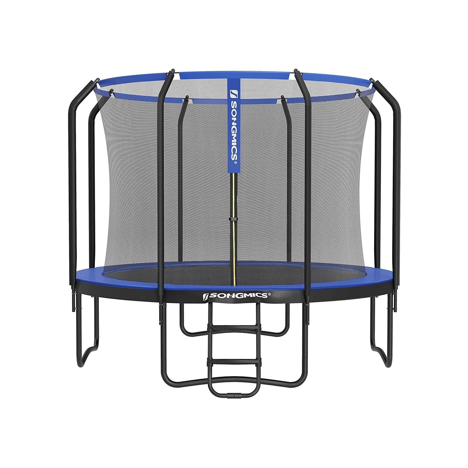 Trampoline – Veiligheidsnet en ladder – Donkergroen zwart