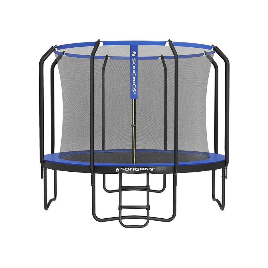 Trampoline – Veiligheidsnet en ladder – Donkergroen zwart
