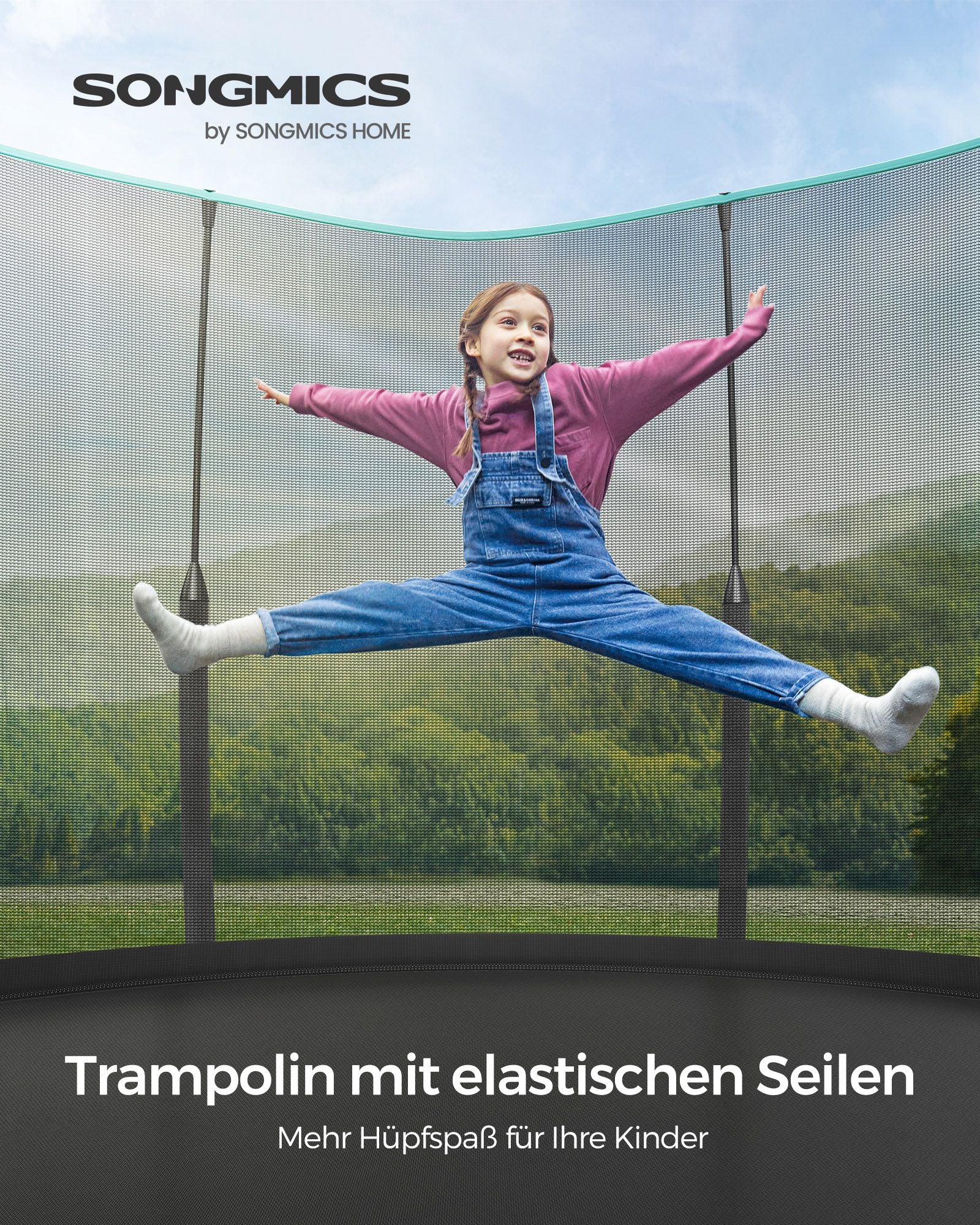 Trampoline veiligheidsnet – met ritssluiting – Ø 305 cm