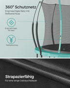 Trampoline veiligheidsnet – met ritssluiting – Ø 305 cm