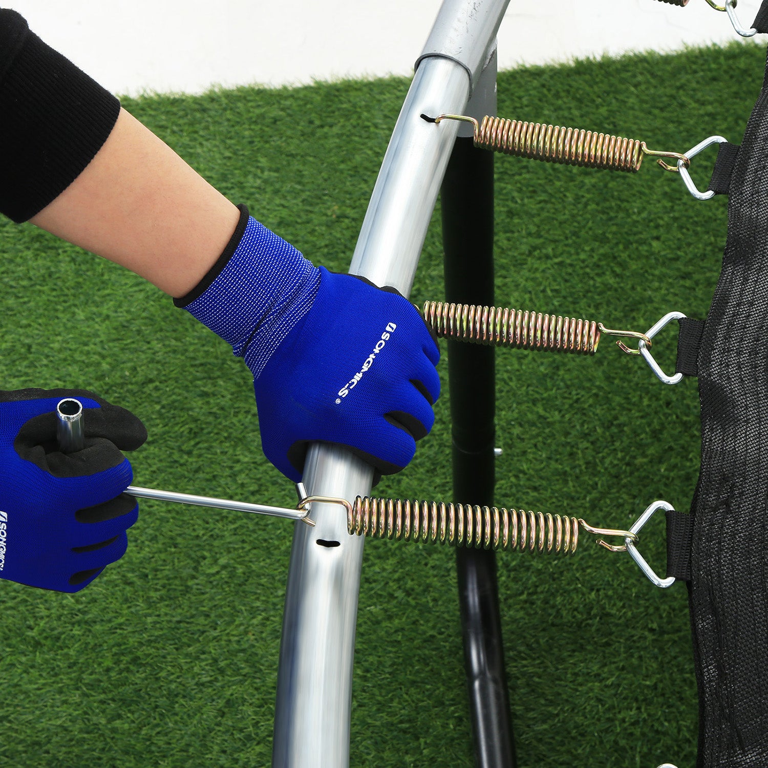 Trampoline – met veiligheidsnet – Ø 305 cm – groen