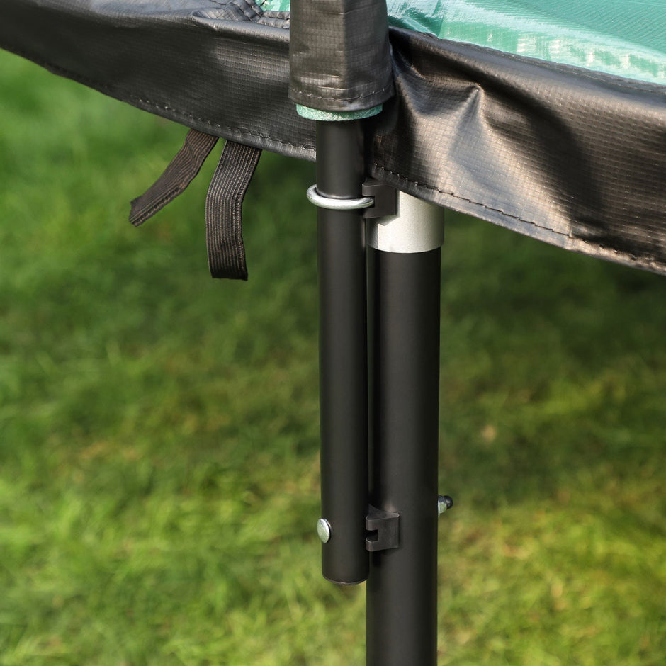 Trampoline – Met veiligheidsnet en ladder – Zwart-donkergroen