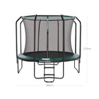 Trampoline - Ø 366 cm - Met binnennet, ladder en veiligheidsnet - Groen