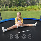 Trampoline - Ø 366 cm - Ronde trampoline - Met veiligheidsnet en ladder - Donkerblauw