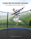 Tuintrampoline - 427 cm - Met Veiligheidsnet - Ladder - Zwart-Blauw