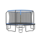 Trampoline – rond met gevoerd frame – zwart-donkergroen