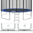 Trampoline – Veiligheidsnet en ladder – Zwart en blauw