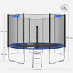 Trampoline – Veiligheidsnet en ladder – Zwart en blauw