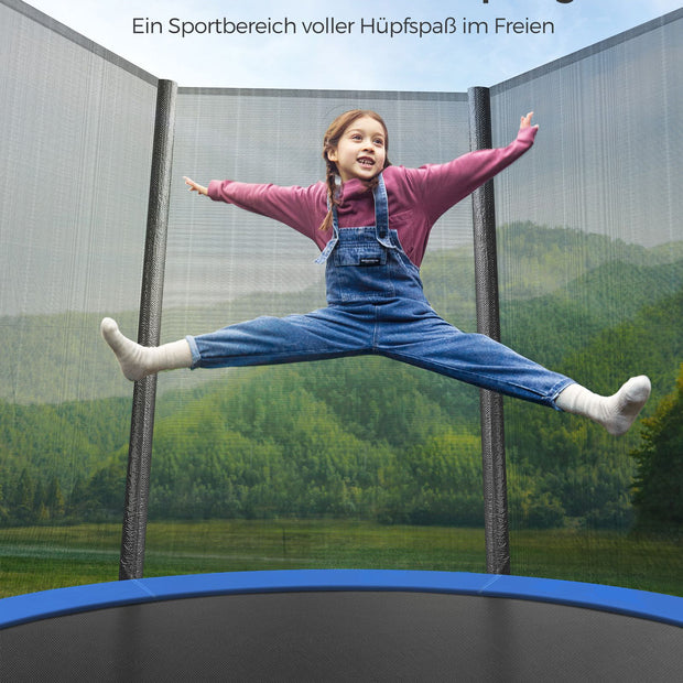 Trampoline – Veiligheidsnet – Ø 244 cm – zwart/blauw