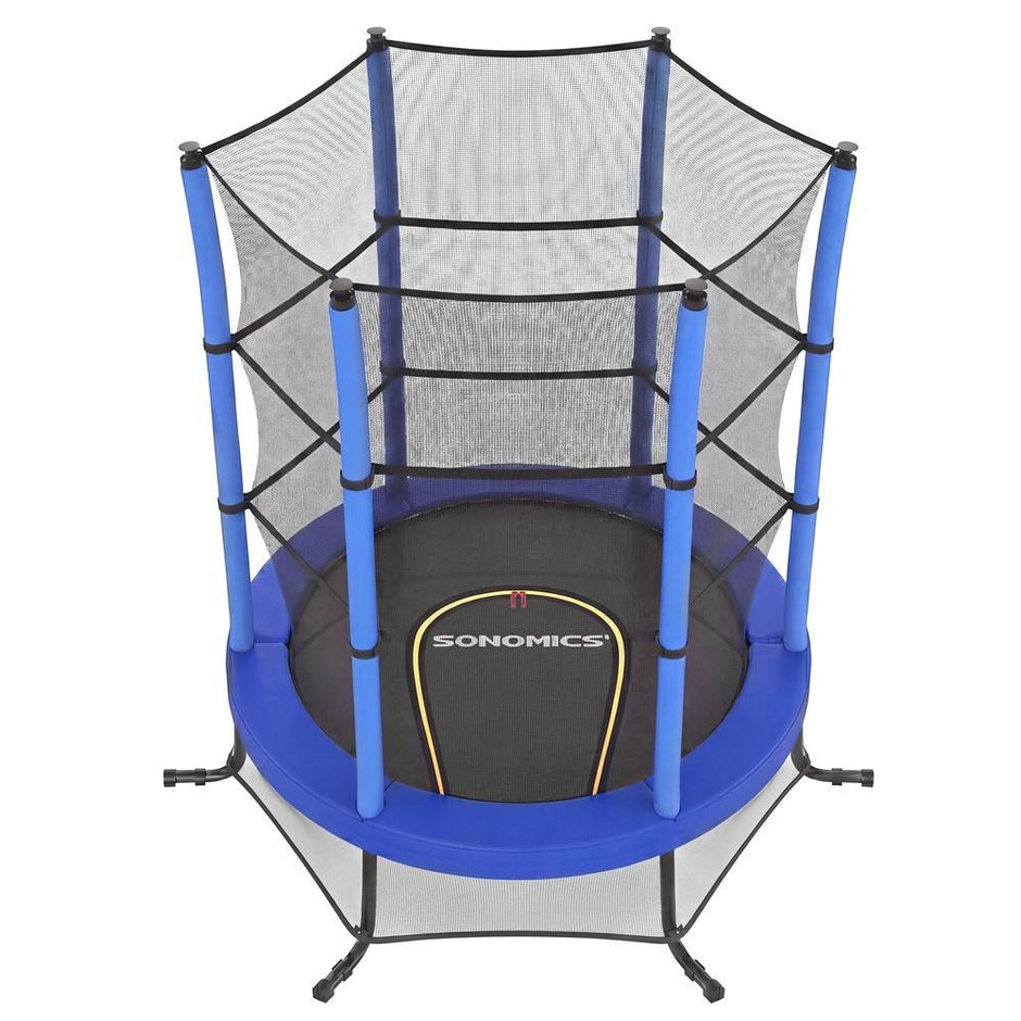 Kindertrampoline - 174 cm - Veiligheidsnet - Randbescherming - Blauw