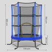 Kindertrampoline - 174 cm - Veiligheidsnet - Randbescherming - Blauw
