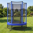 Kindertrampoline - 174 cm - Veiligheidsnet - Randbescherming - Blauw