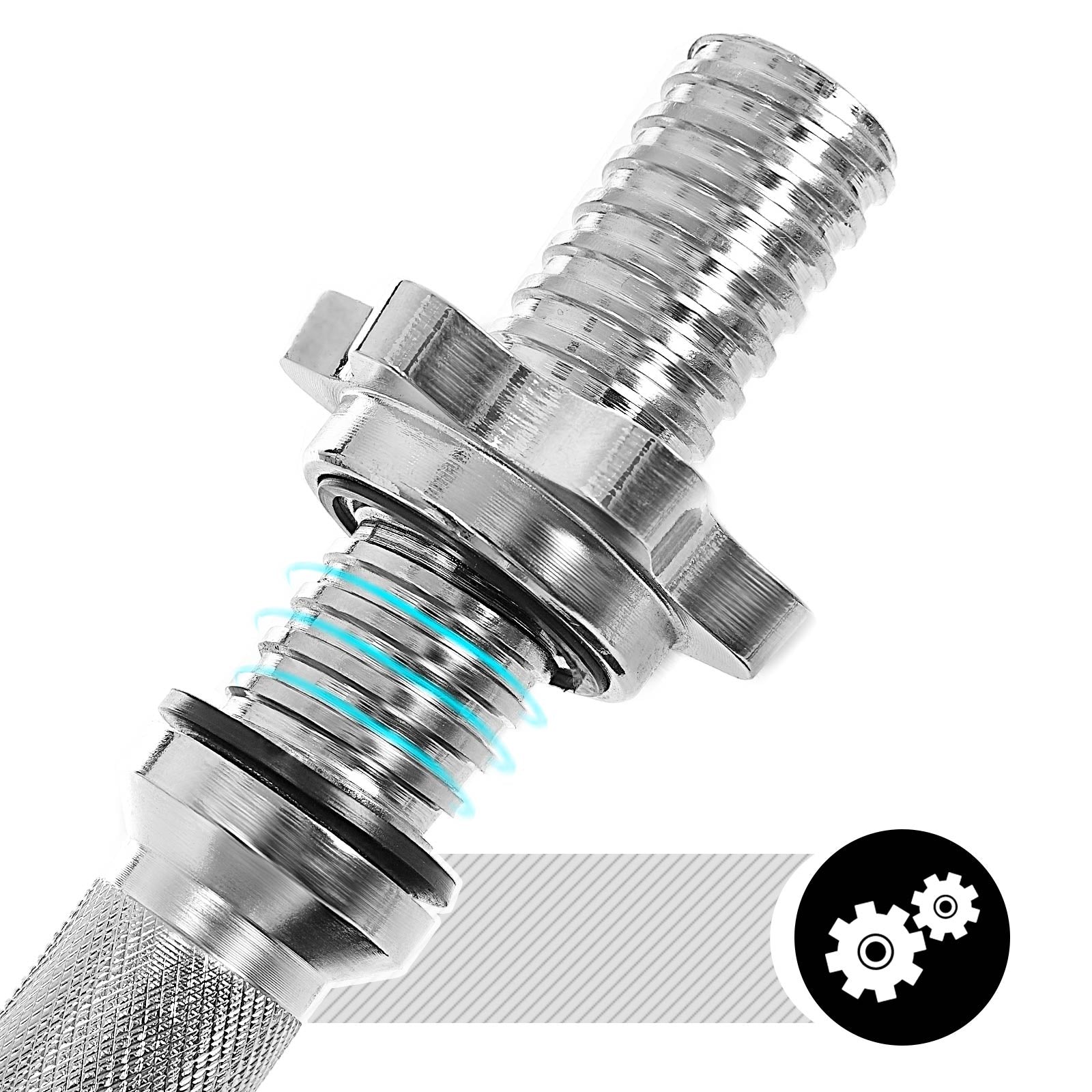Halterset - Verstelbare dumbbell- en barbellset - Fitness halterset - Met halterstang