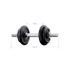 Halterset - Verstelbare dumbbell- en barbellset - Fitness halterset - Met halterstang