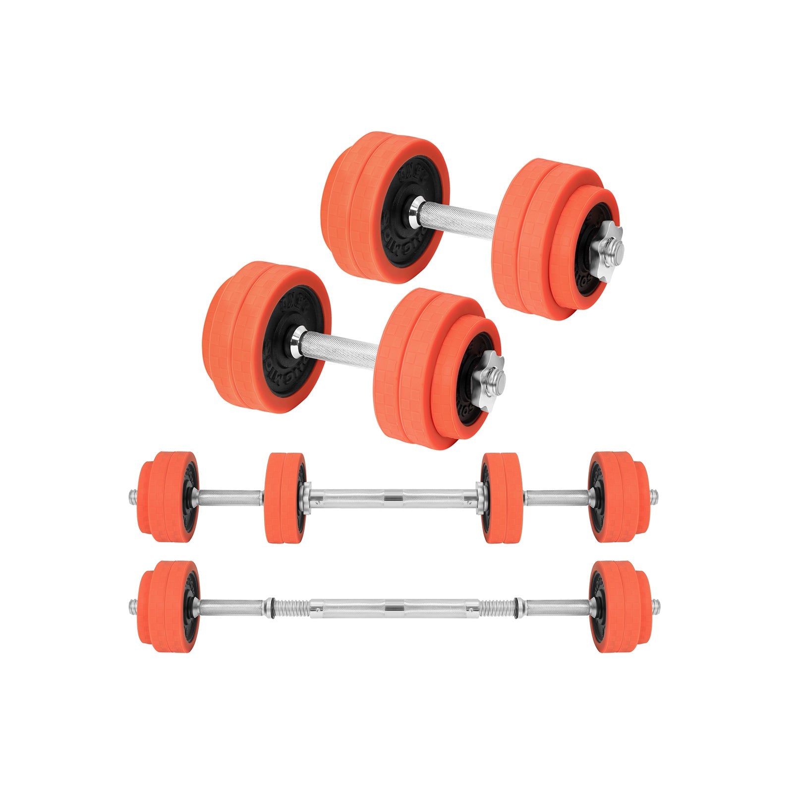 Verstelbare dumbbellset – 25 kg – Oranje
