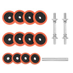 Verstelbare dumbbellset – 25 kg – Oranje