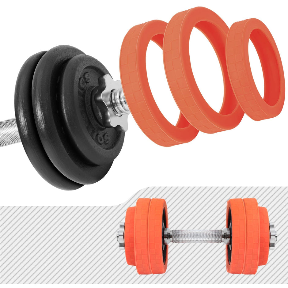 Verstelbare dumbbellset – 25 kg – Oranje